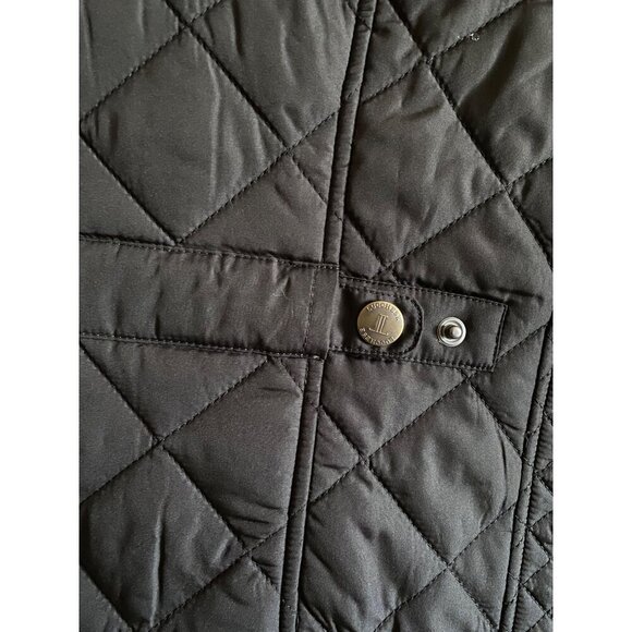 Lucchese Quilted Vest Size M Black Polyester Micro Suede Zipper Coastal Cowgirl - Picture 9 of 10